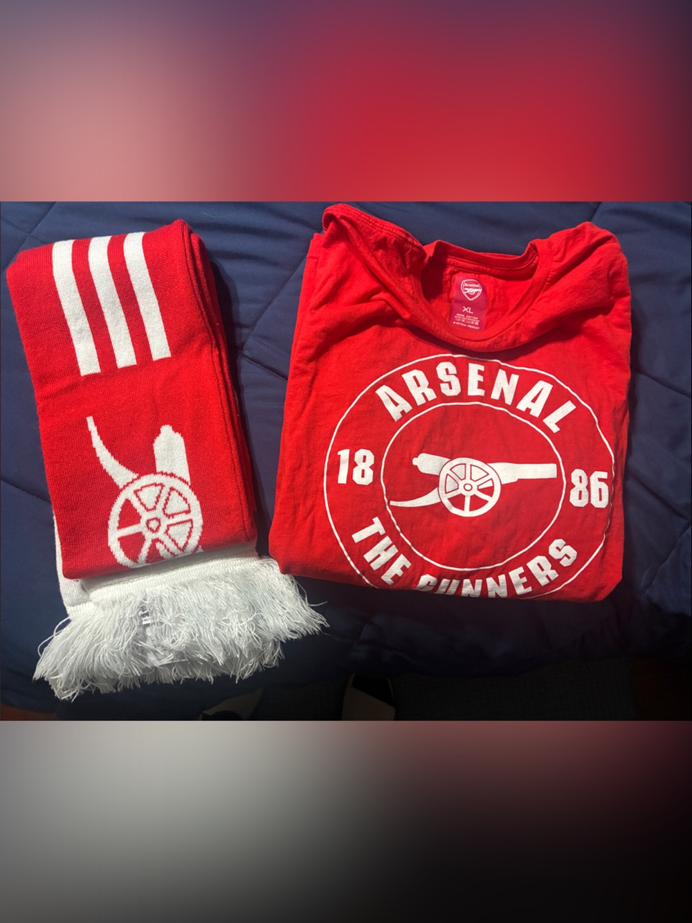 Arsenal Red Graphic T-Shirt Unisex XL from Arsenal Stadium England 🏴󠁧󠁢󠁥󠁮󠁧󠁿